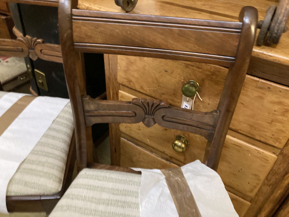 A set of eight Regency design mahogany dining chairs